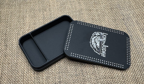 Billet aluminum low profile snus containers